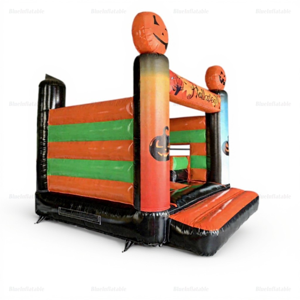 Halloween Pumpkin Inflatable Bounce House & Slide Combo - Image 3