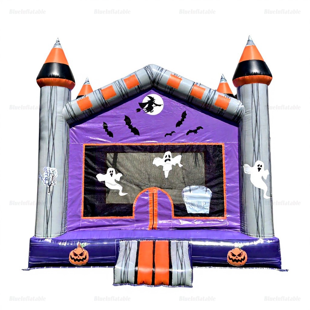 Halloween Pumpkin & Ghost Inflatable Bounce House