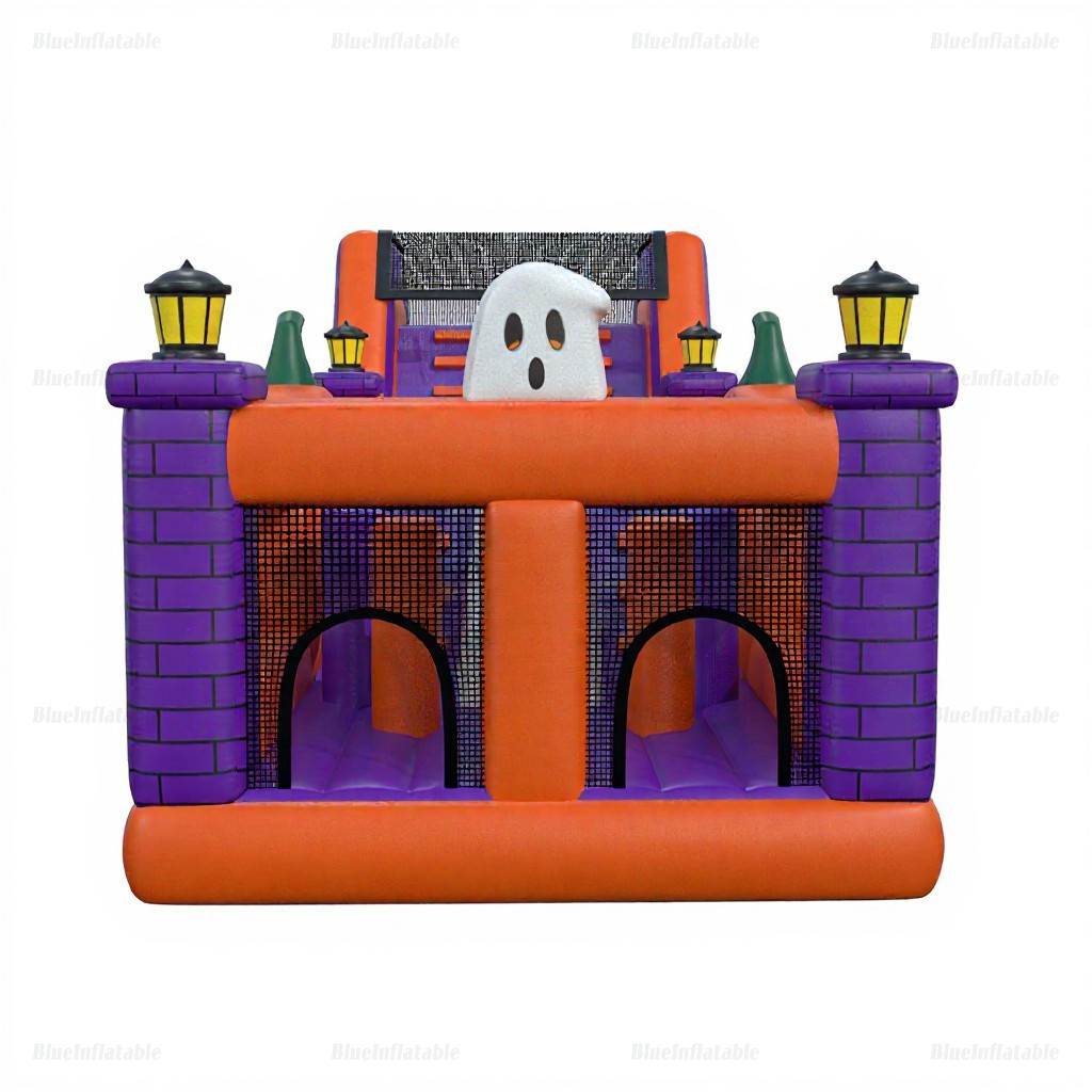 Halloween Ghost & Pumpkin Inflatable Obstacle Course Rental - Image 5