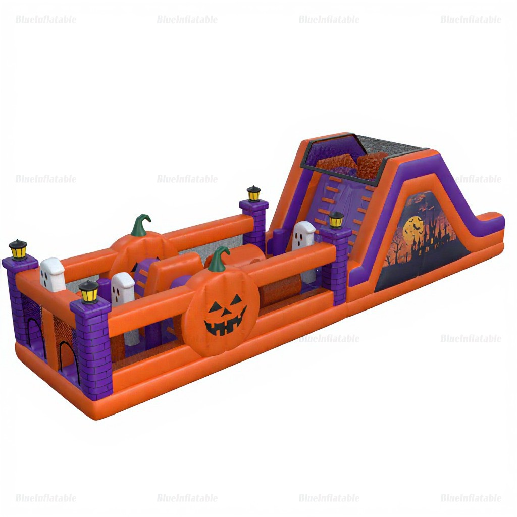 Halloween Ghost & Pumpkin Inflatable Obstacle Course Rental - Image 7
