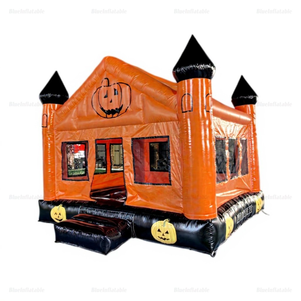Halloween Pumpkin Inflatable Bounce House & Slide Rental - Image 3