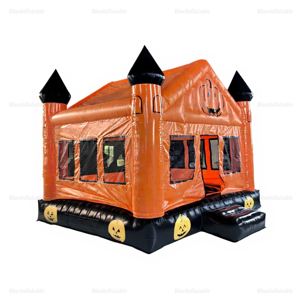 Halloween Pumpkin Inflatable Bounce House & Slide Rental - Image 5
