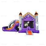 Spooky Halloween Inflatable Slide & Bounce House Combo