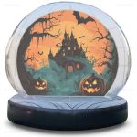 Inflatable Snow Globe with Snowman for Halloween