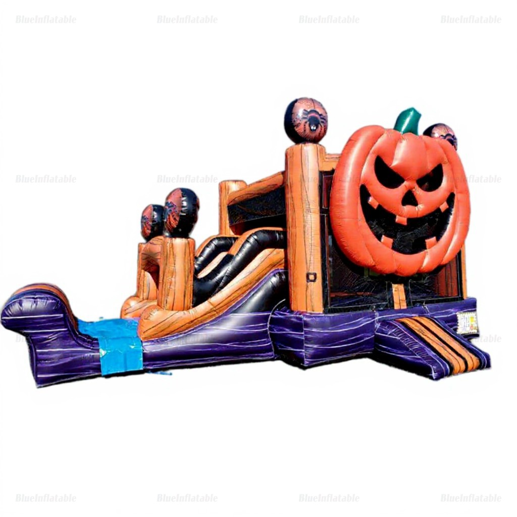 Pumpkin Bounce House & Slide Halloween Inflatable Combo