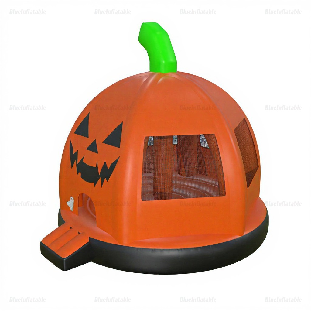 Halloween Pumpkin Inflatable Bounce House Slide - Image 7