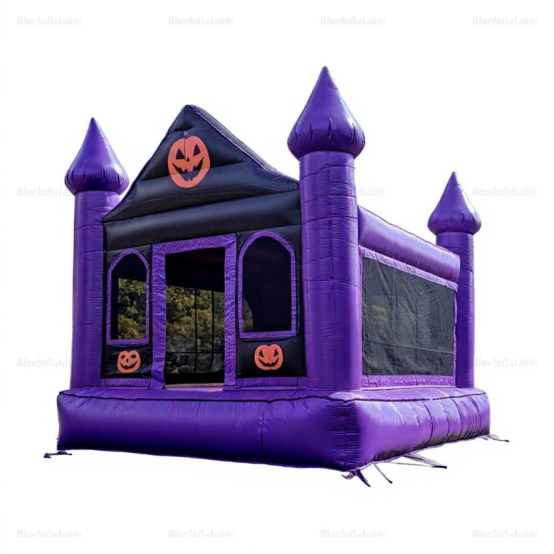 Halloween Pumpkin Inflatable Bounce House & Water Slide