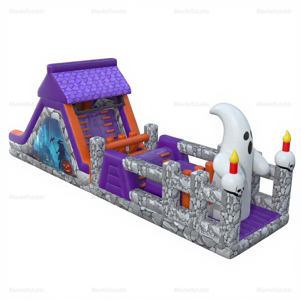 Friendly Ghost Halloween Inflatable Obstacle Course Rental - Image 3