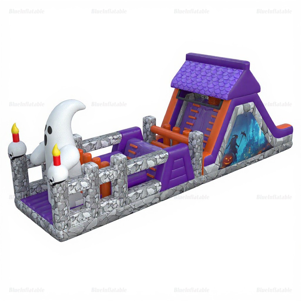Friendly Ghost Halloween Inflatable Obstacle Course Rental - Image 4