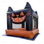 Halloween Black Cat Inflatable Bounce House Slide