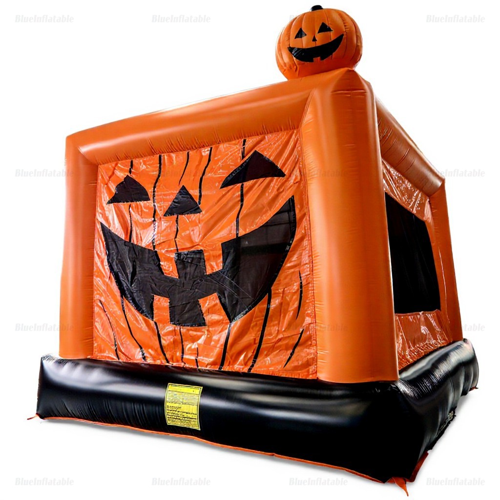 Halloween Pumpkin Inflatable Bounce House Slide