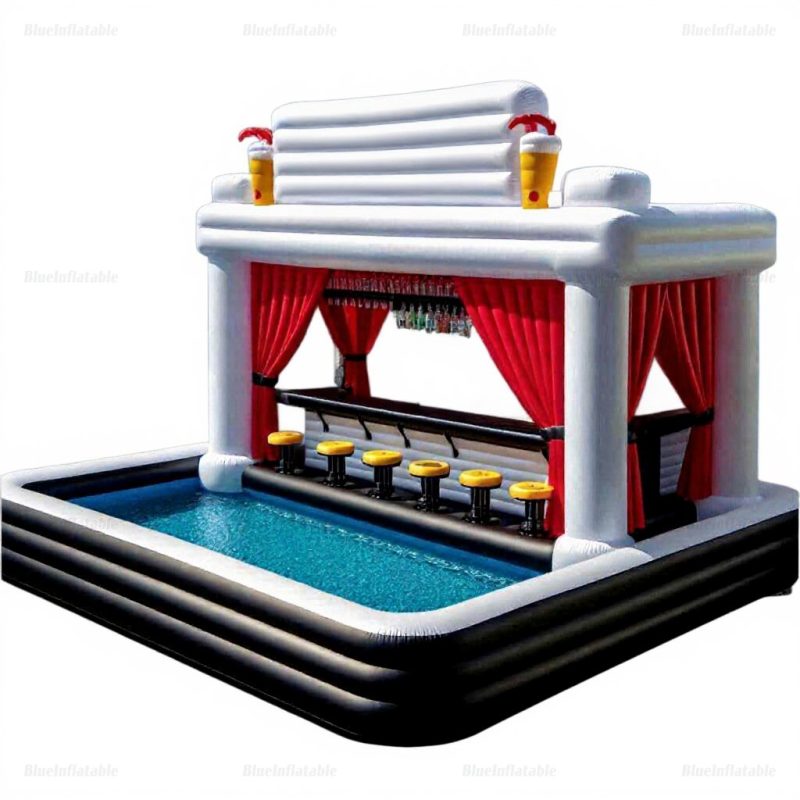 Inflatable Outdoor Pool Bar for Parties and Events