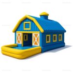 Inflatable Barn Pool Outdoor Water Play Set