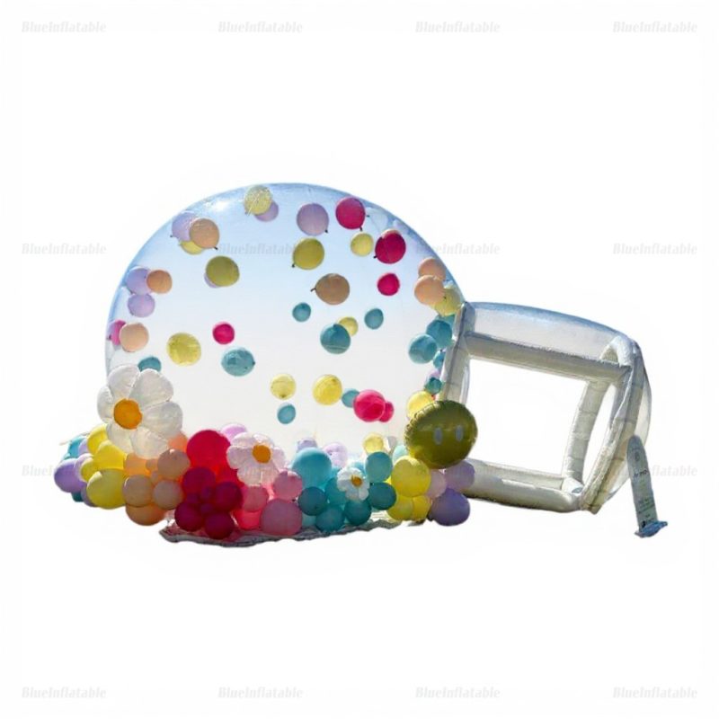 Outdoor Inflatable Clear Dome Tent with Single Tunnel