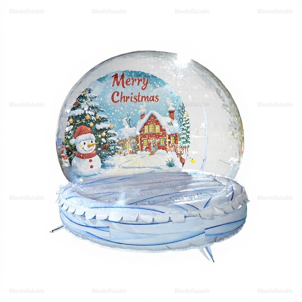 Inflatable Snowman Christmas Snow Globe Tent - Image 2