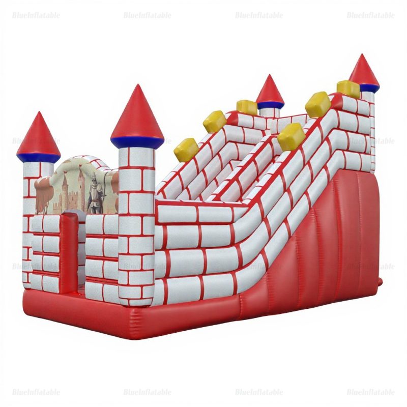 Inflatable Jump Castle with Climbing Wall and Slide