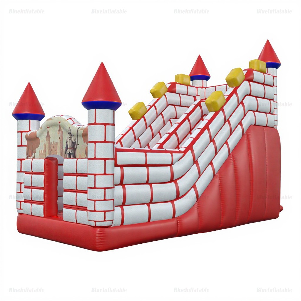 Inflatable Jump Castle with Climbing Wall and Slide