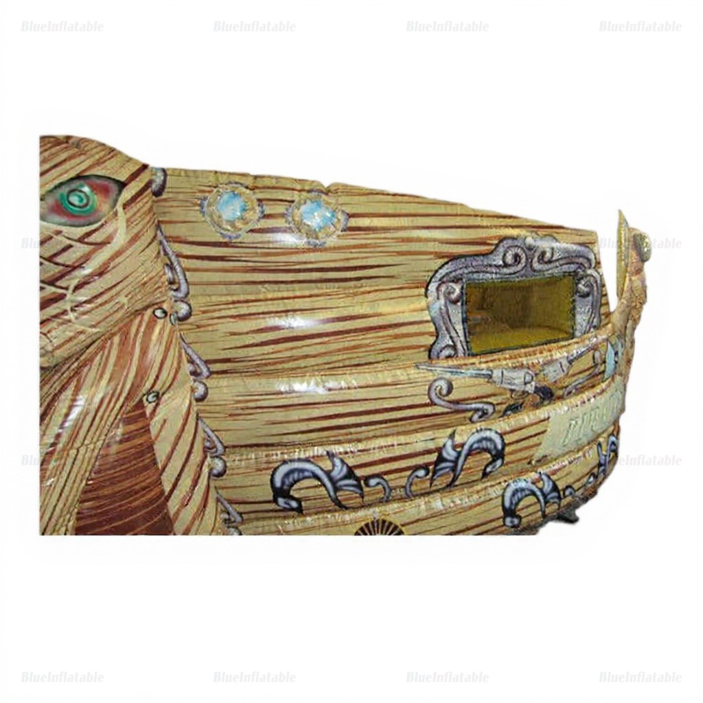 Dinosaur Pirate Ship Inflatable Bounce House Slide - Image 3