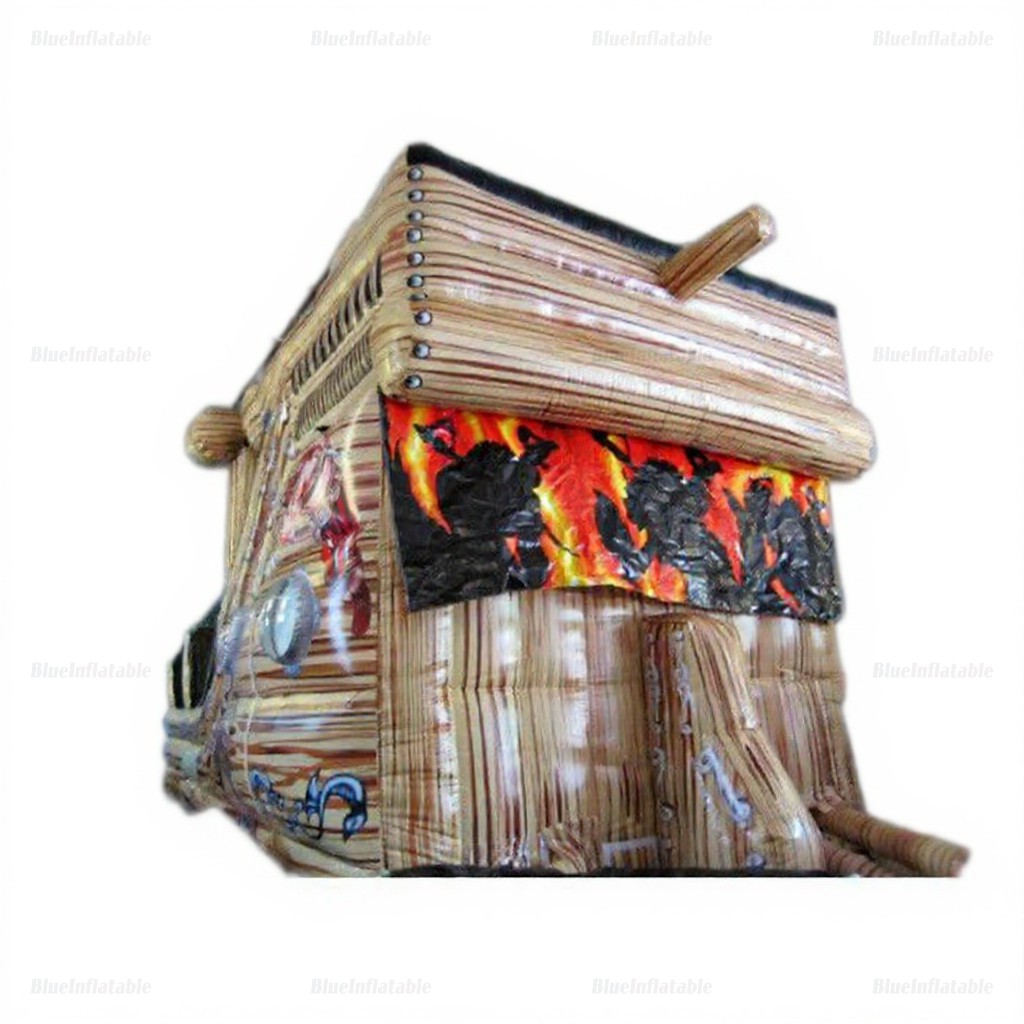 Dinosaur Pirate Ship Inflatable Bounce House Slide - Image 4