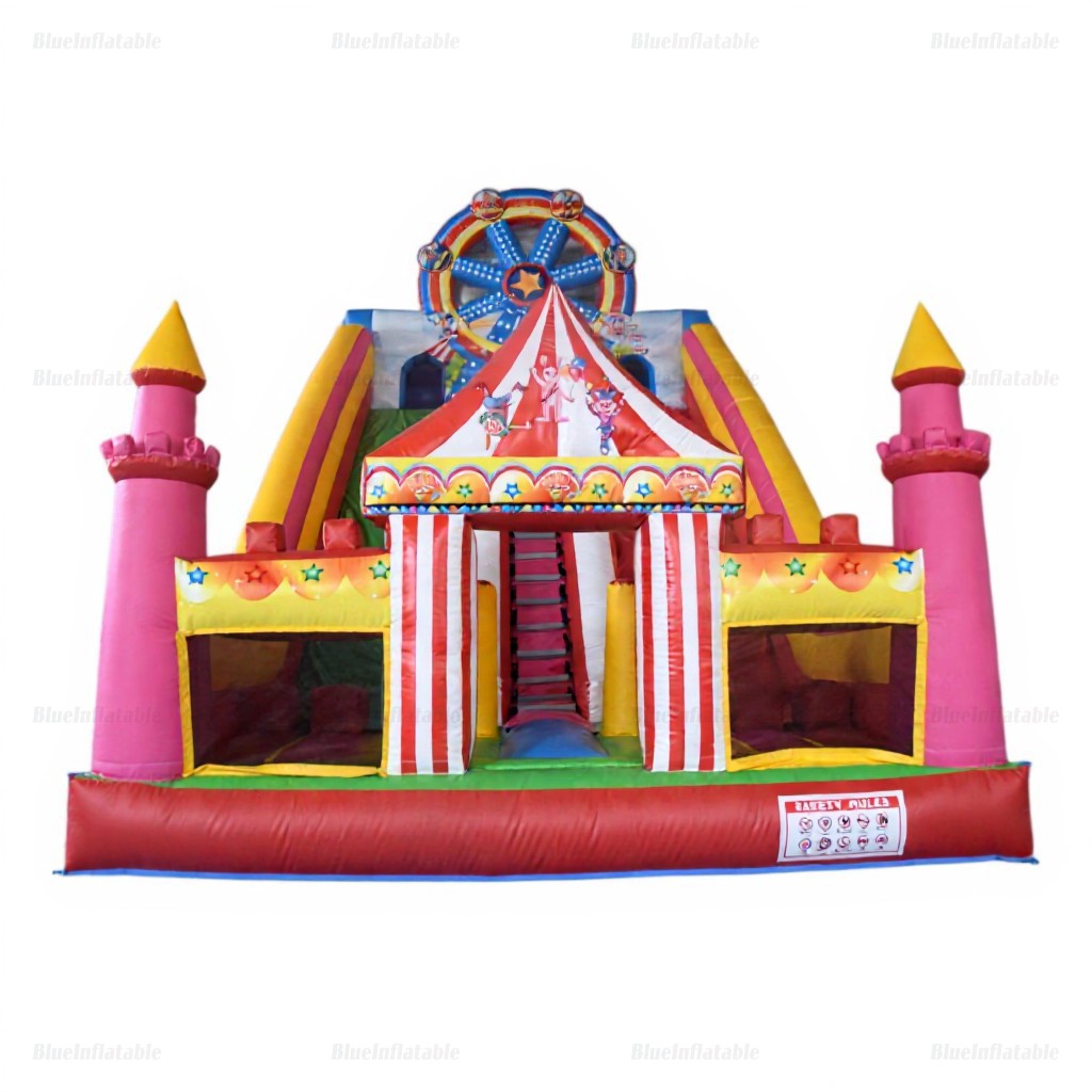 Colorful Double Slide Inflatable Ferris Wheel Bouncer - Image 3