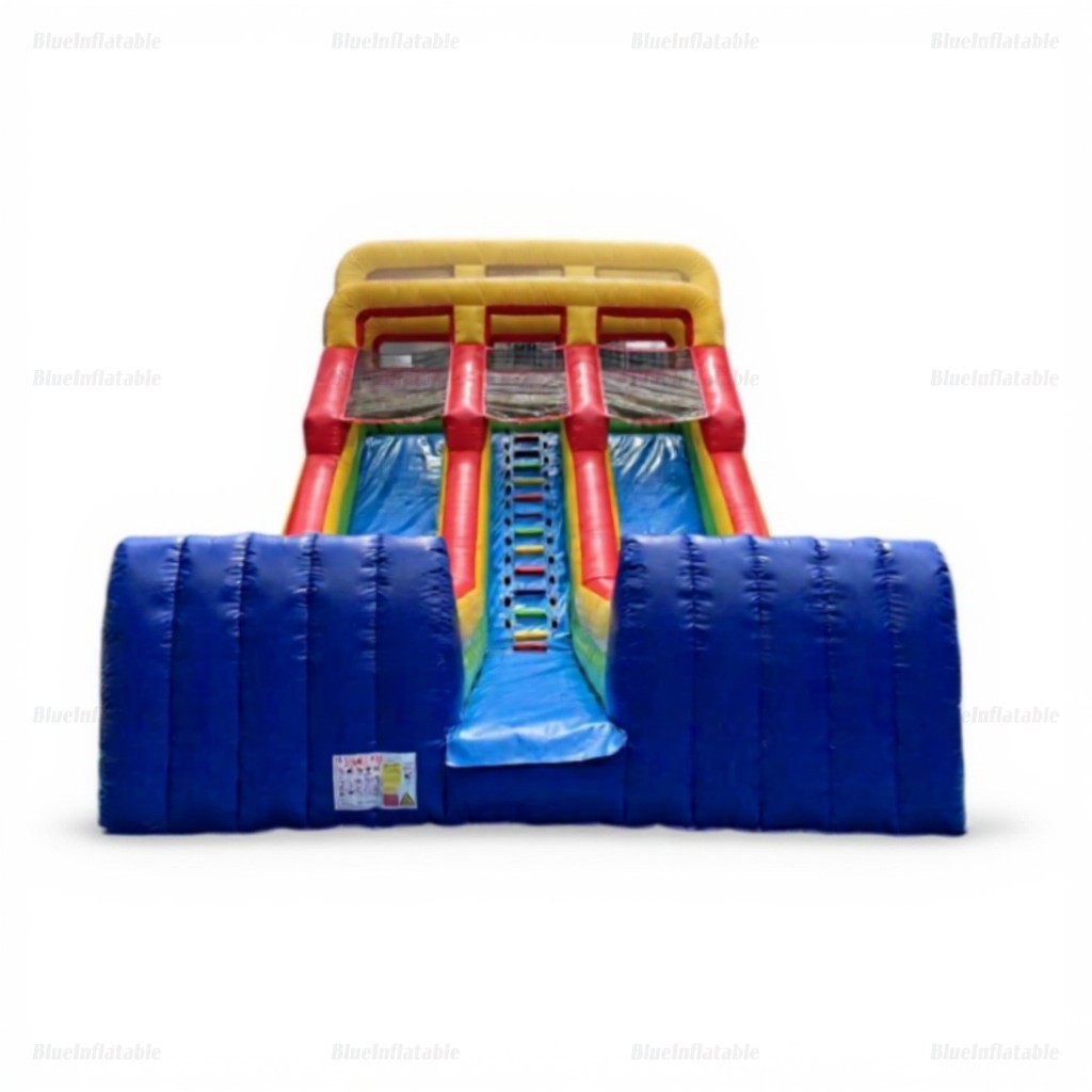 Rainbow Inflatable Dry Slide Jumper - Image 3