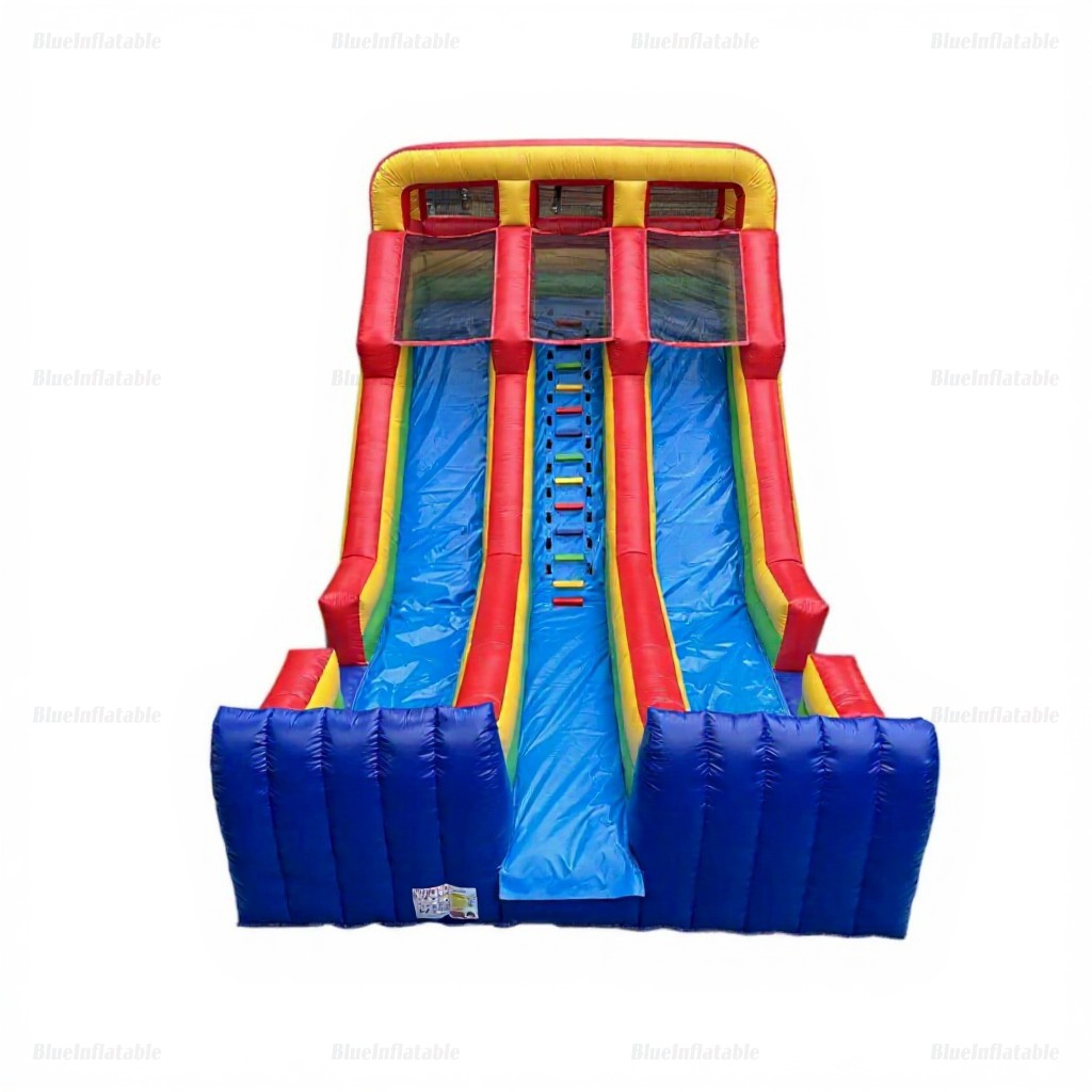 Rainbow Inflatable Dry Slide Jumper - Image 7