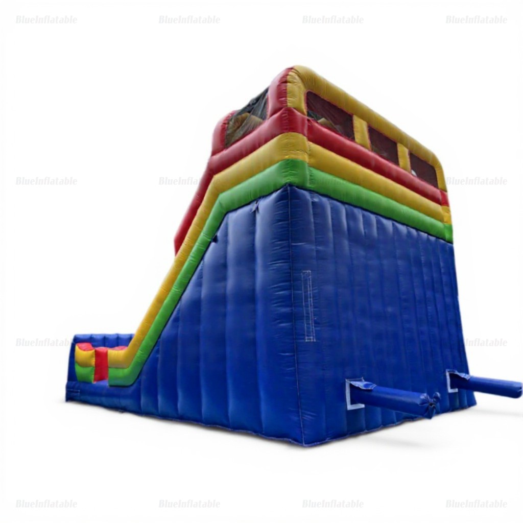 Rainbow Inflatable Dry Slide Jumper - Image 8