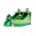 Giant Inflatable Football-Themed Water Slide & Bounce House