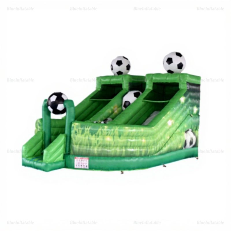 Giant Inflatable Football-Themed Water Slide & Bounce House