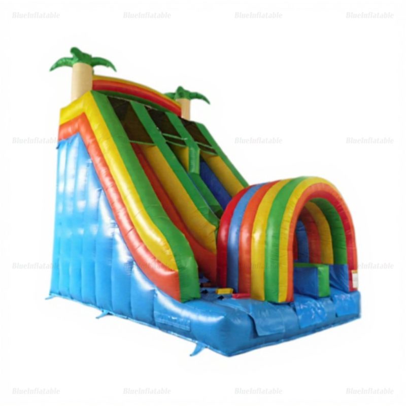 Rainbow Palm Inflatable Slide for Kids, Indoor Playground