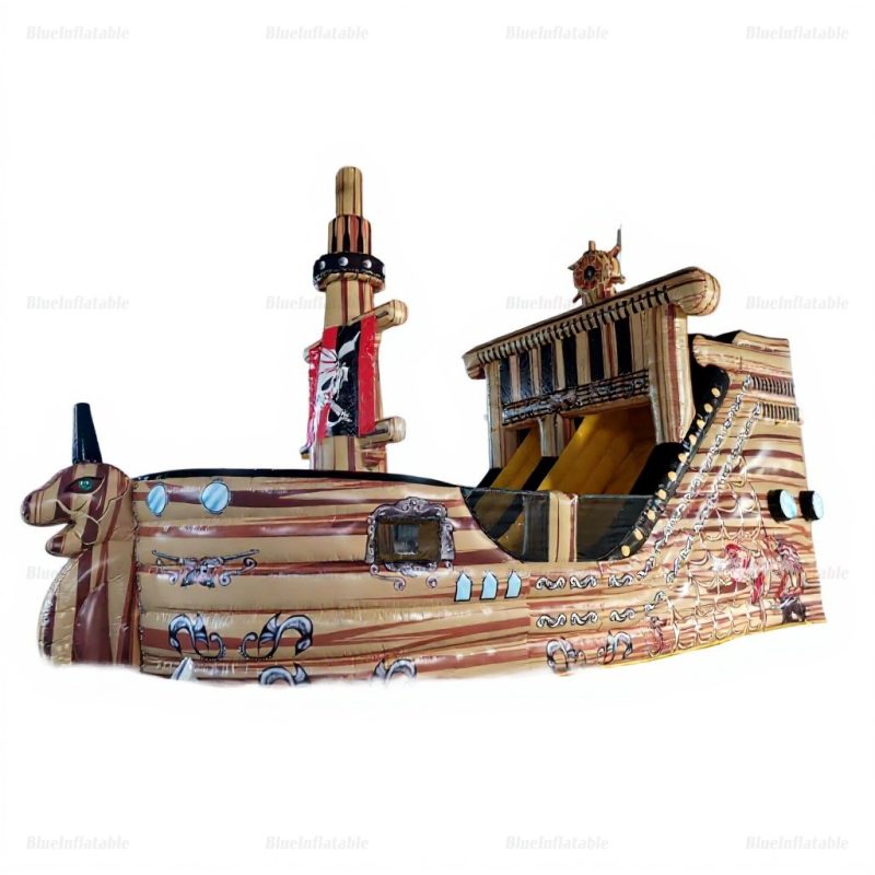 Pirate Ship Inflatable Water Slide & Bounce House