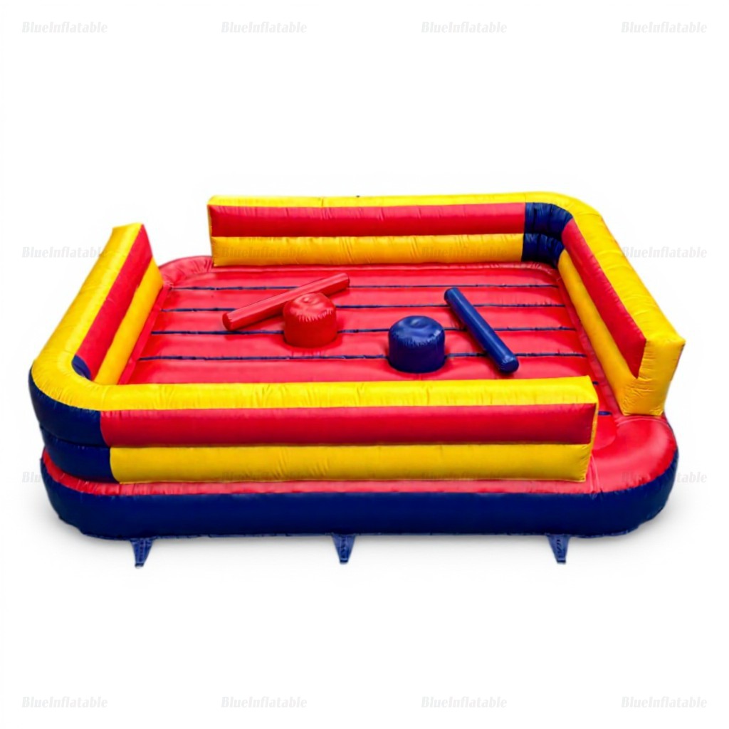 Inflatable Jousting Ring with Gladiator Sticks