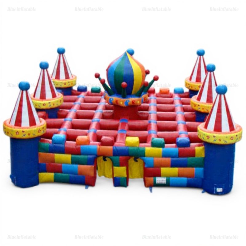 Colorful Inflatable Circus Maze Outdoor Game
