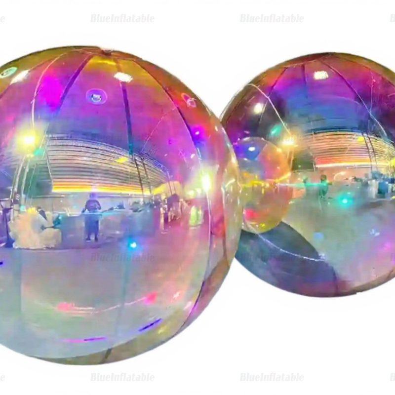 Colorful Inflatable Mirror Ball Package with Air Pump