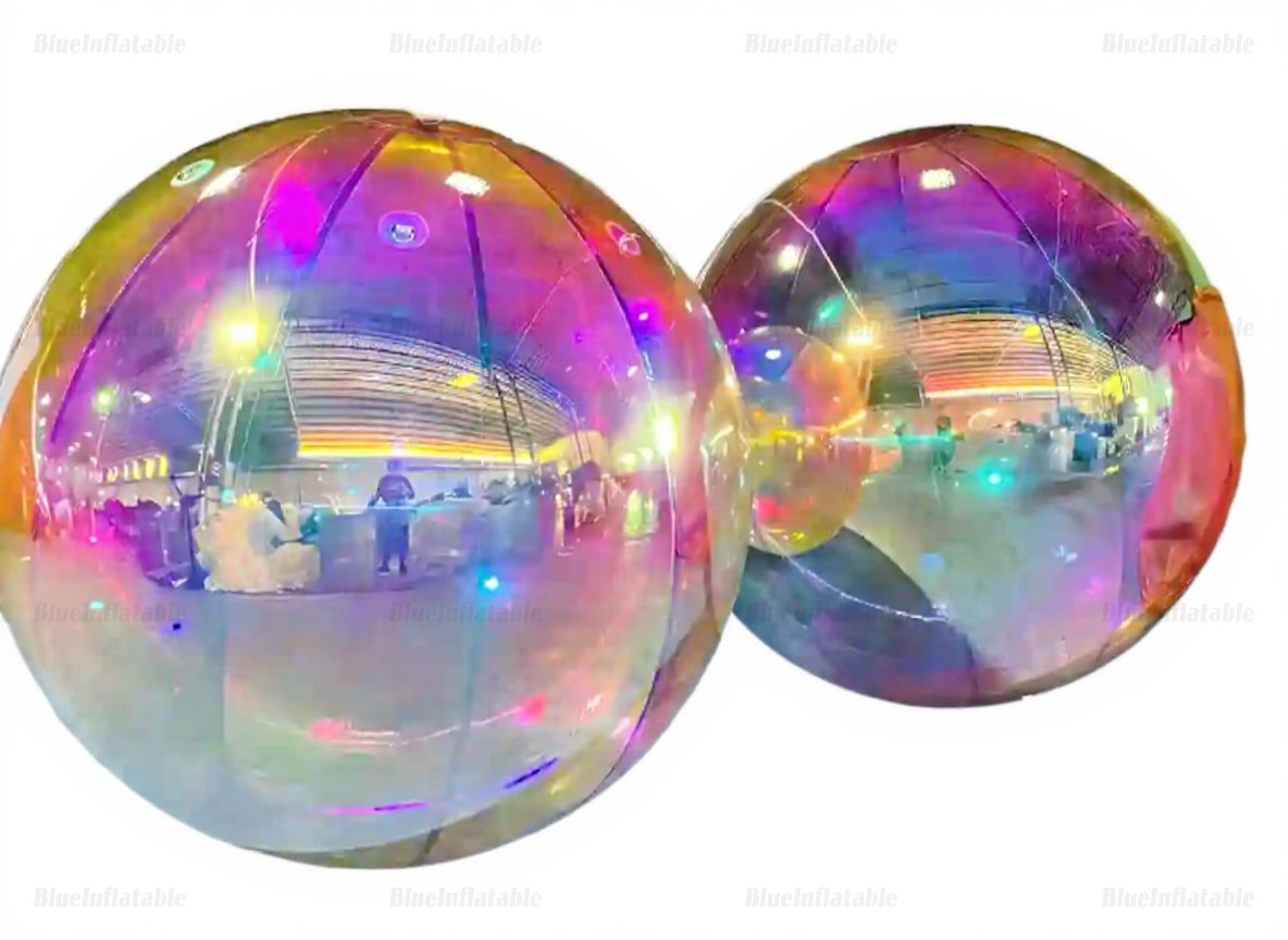 Colorful Inflatable Mirror Ball Package with Air Pump