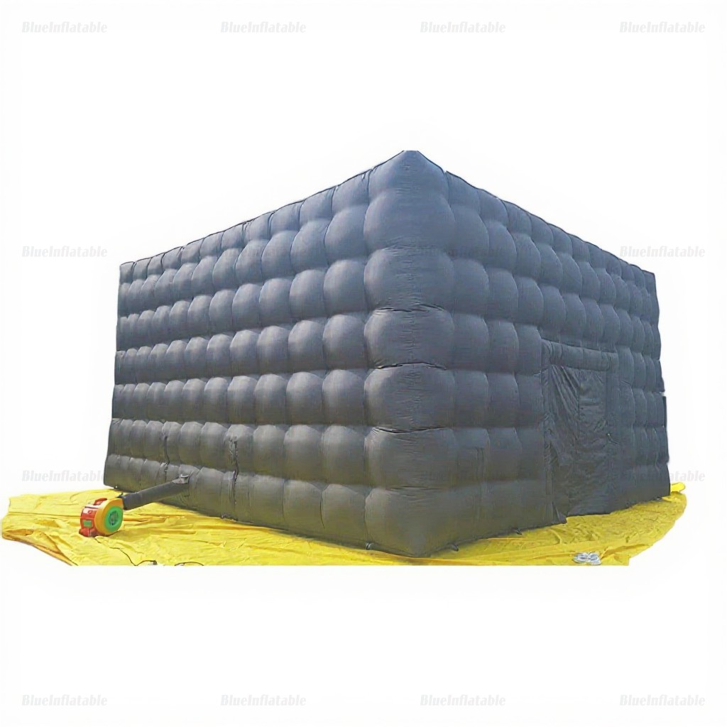 Giant Black Inflatable Cube Disco Party Tent - Image 2