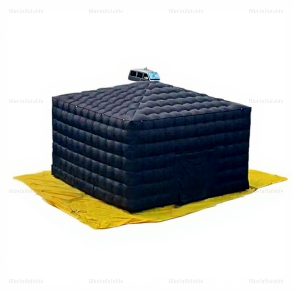 Giant Black Inflatable Cube Disco Party Tent - Image 4