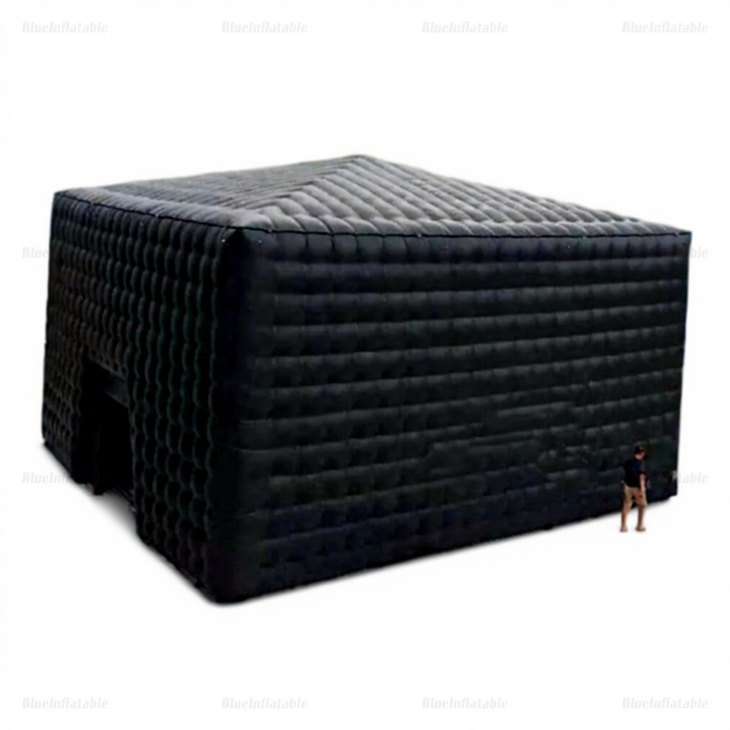 Large Black Inflatable Cube Party Tent & Disco Booth