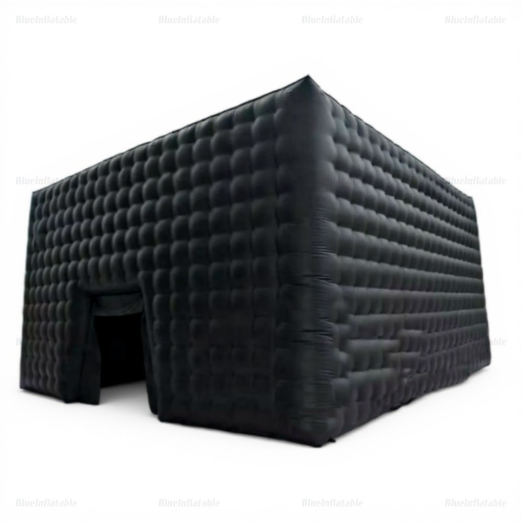 Large Black Inflatable Cube Party Tent & Disco Booth - Image 3