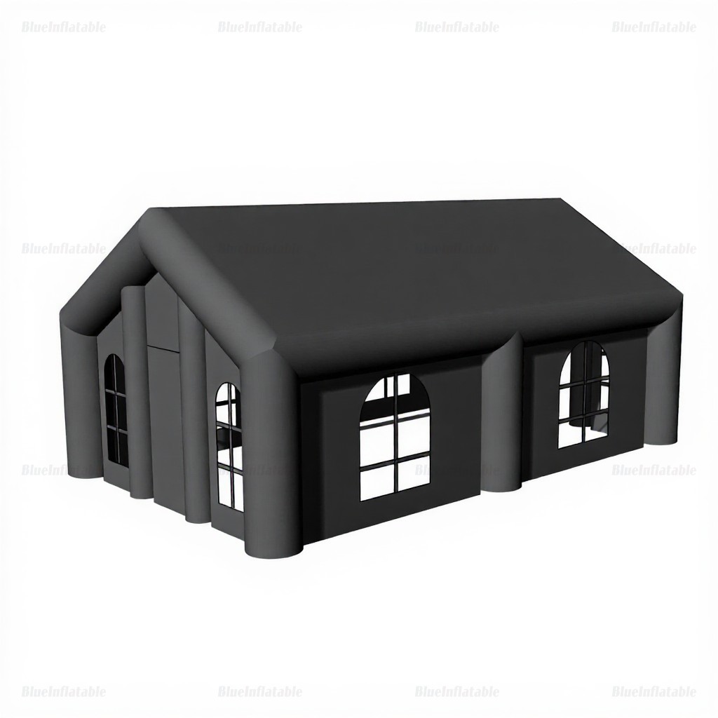 Black Inflatable Outdoor Party and Dining Tent - Image 2