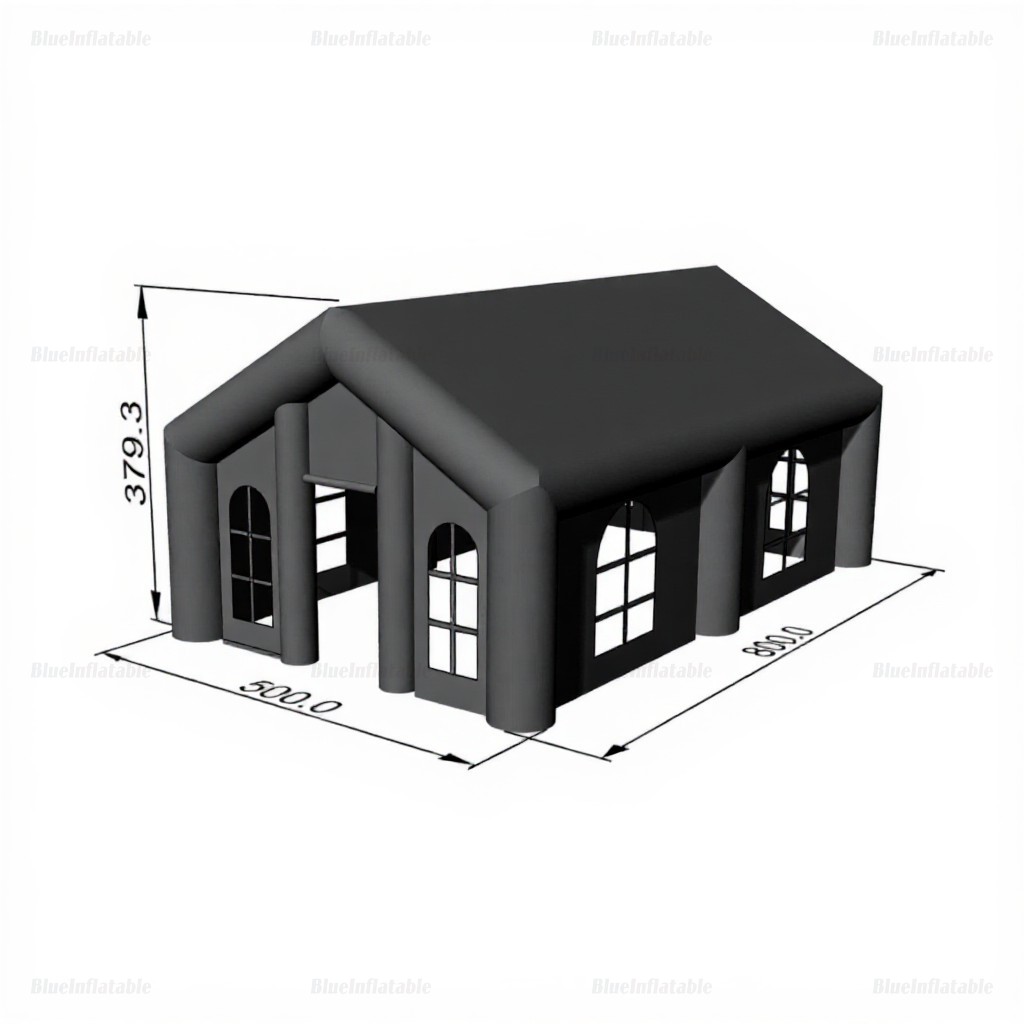 Black Inflatable Outdoor Party and Dining Tent - Image 6