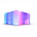 LED Inflatable Cube Tent with Wall Wash Lighting