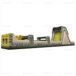 Army Inflatable Obstacle Course with Slide
