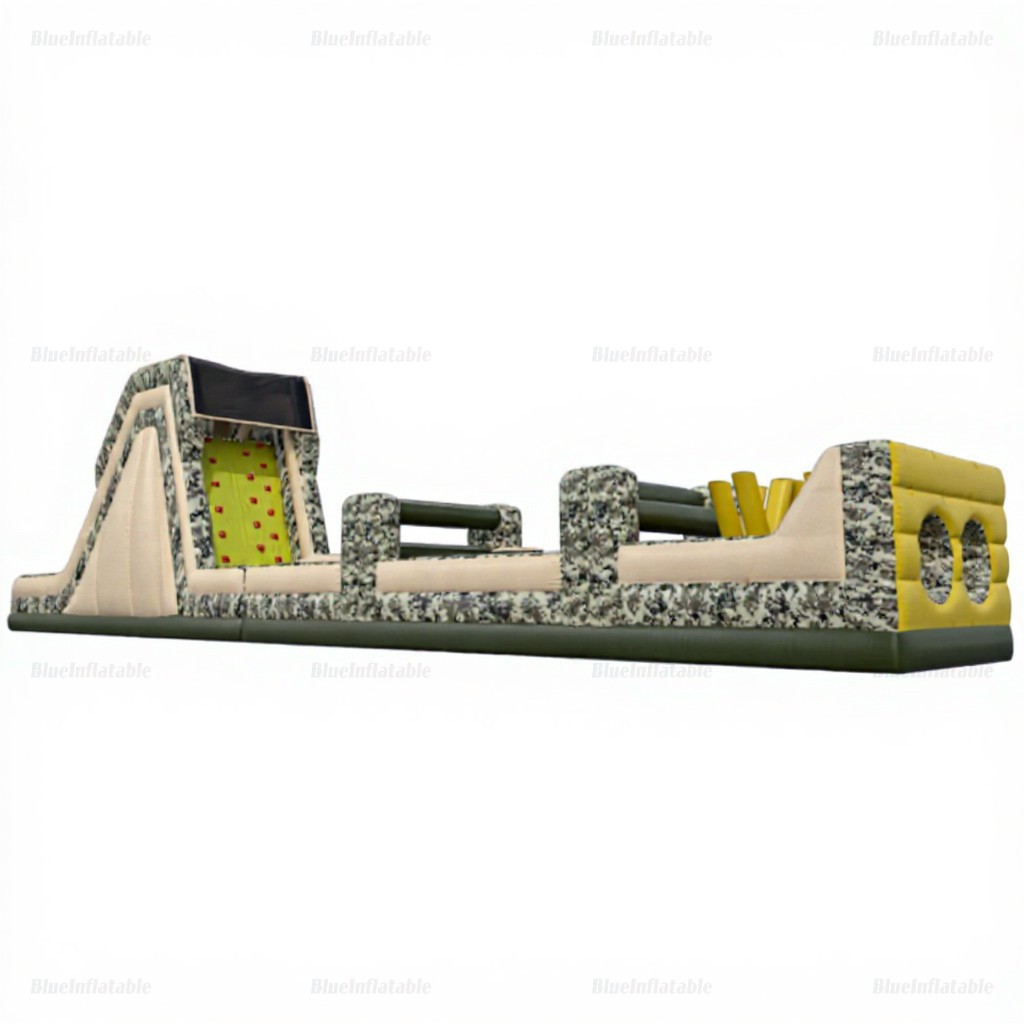 Army Inflatable Obstacle Course with Slide - Image 2