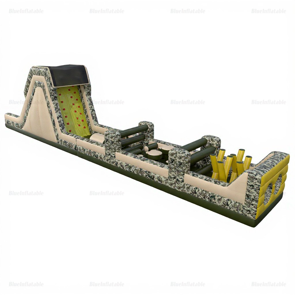 Army Inflatable Obstacle Course with Slide - Image 5