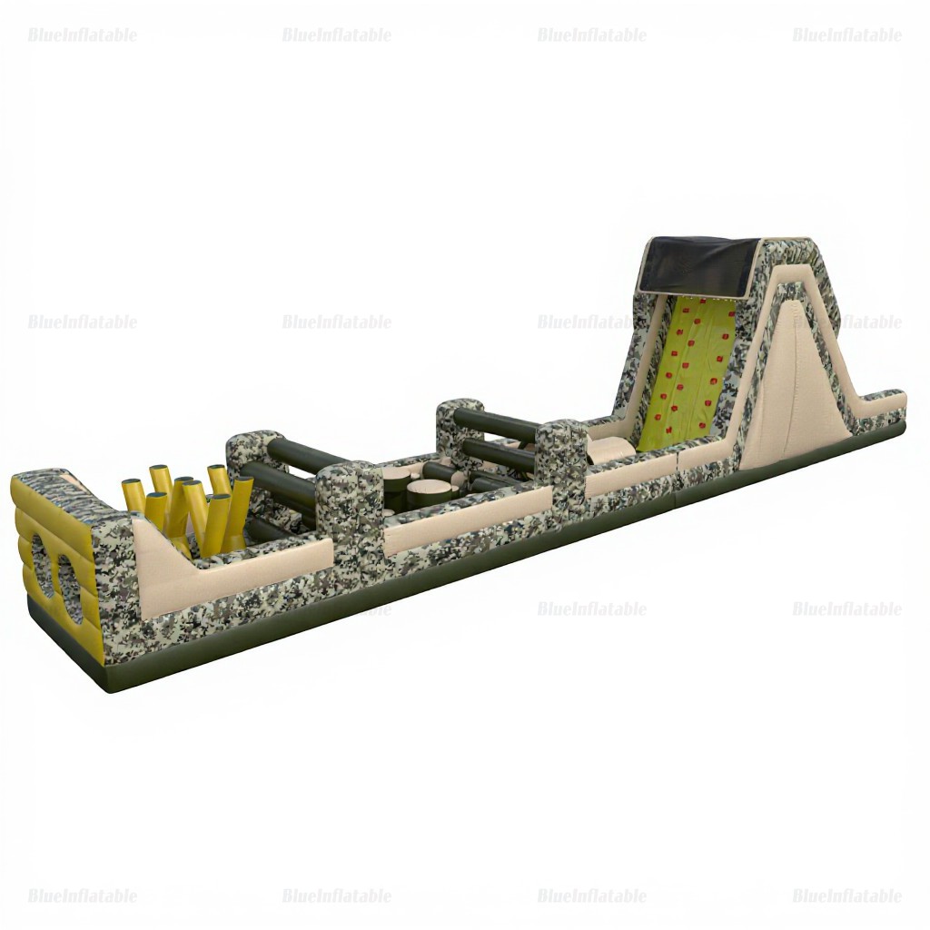Army Inflatable Obstacle Course with Slide - Image 6