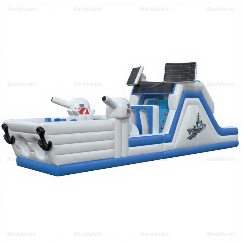 Patriotic Battleship Inflatable Obstacle Course Rental