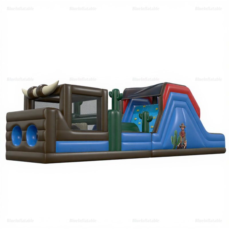 Giant Outdoor Inflatable Obstacle Course Bounce House