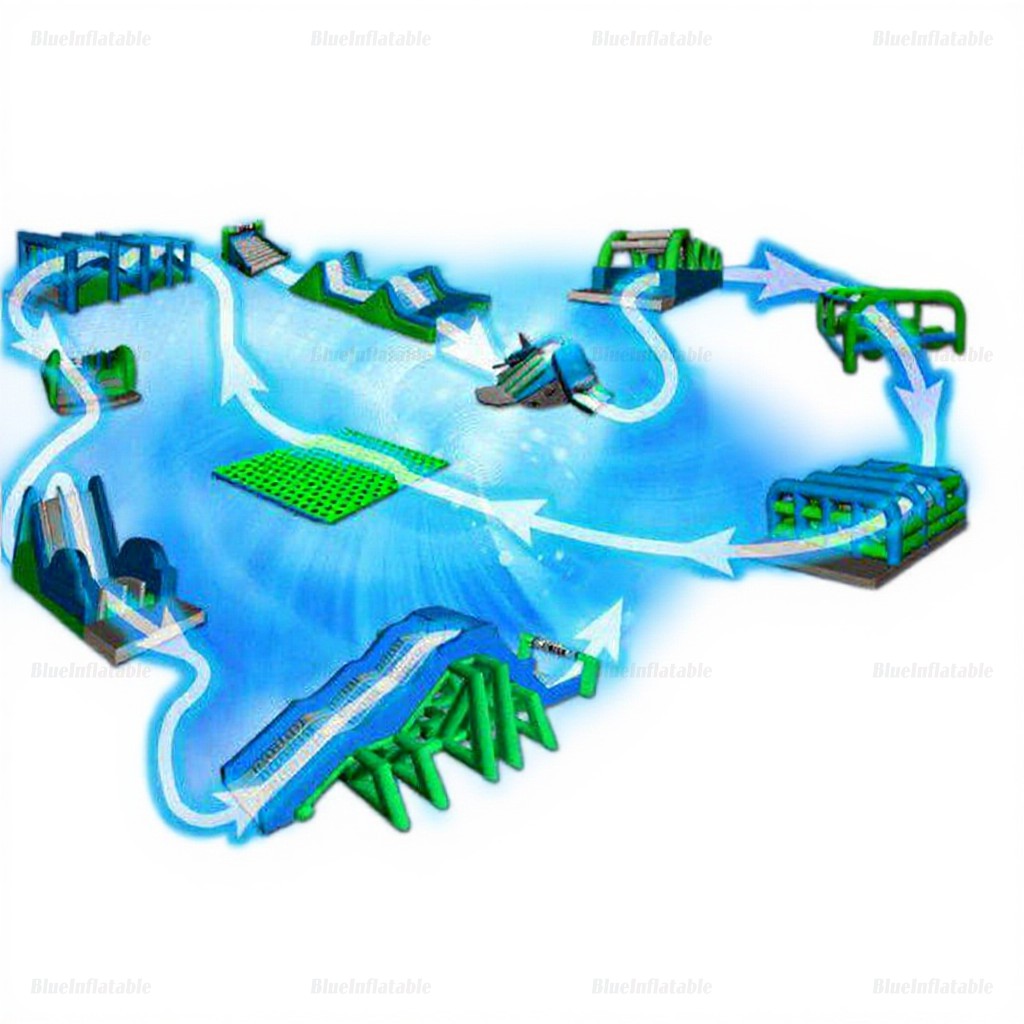 Inflatable Summer Obstacle Course with Climbing Wall - Image 4