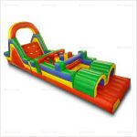Inflatable Outdoor Obstacle Course with Zipline for Adults